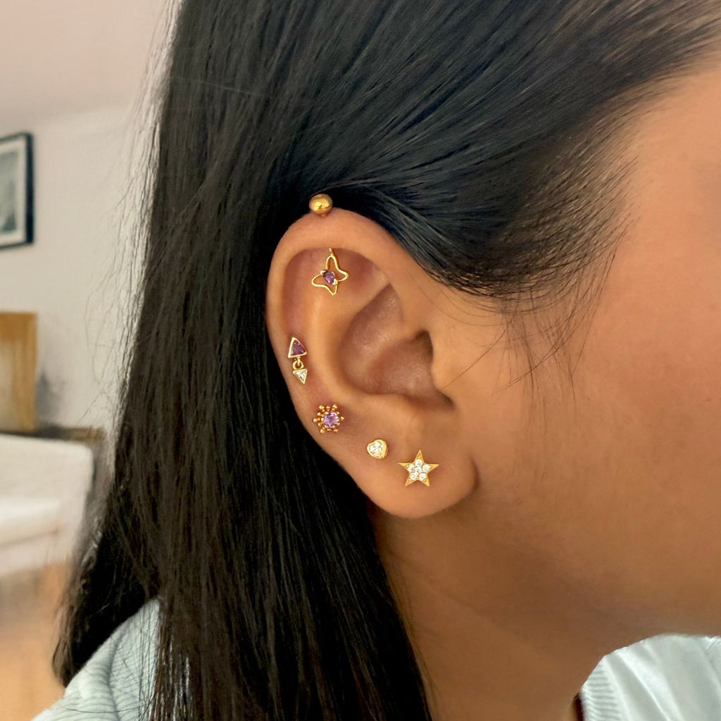 Butterfly Drop Helix Earrings