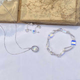 Cube Crystal Silver Pendant