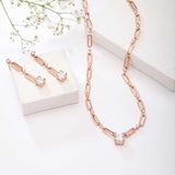 Fervent Asscher Cut Link Necklace