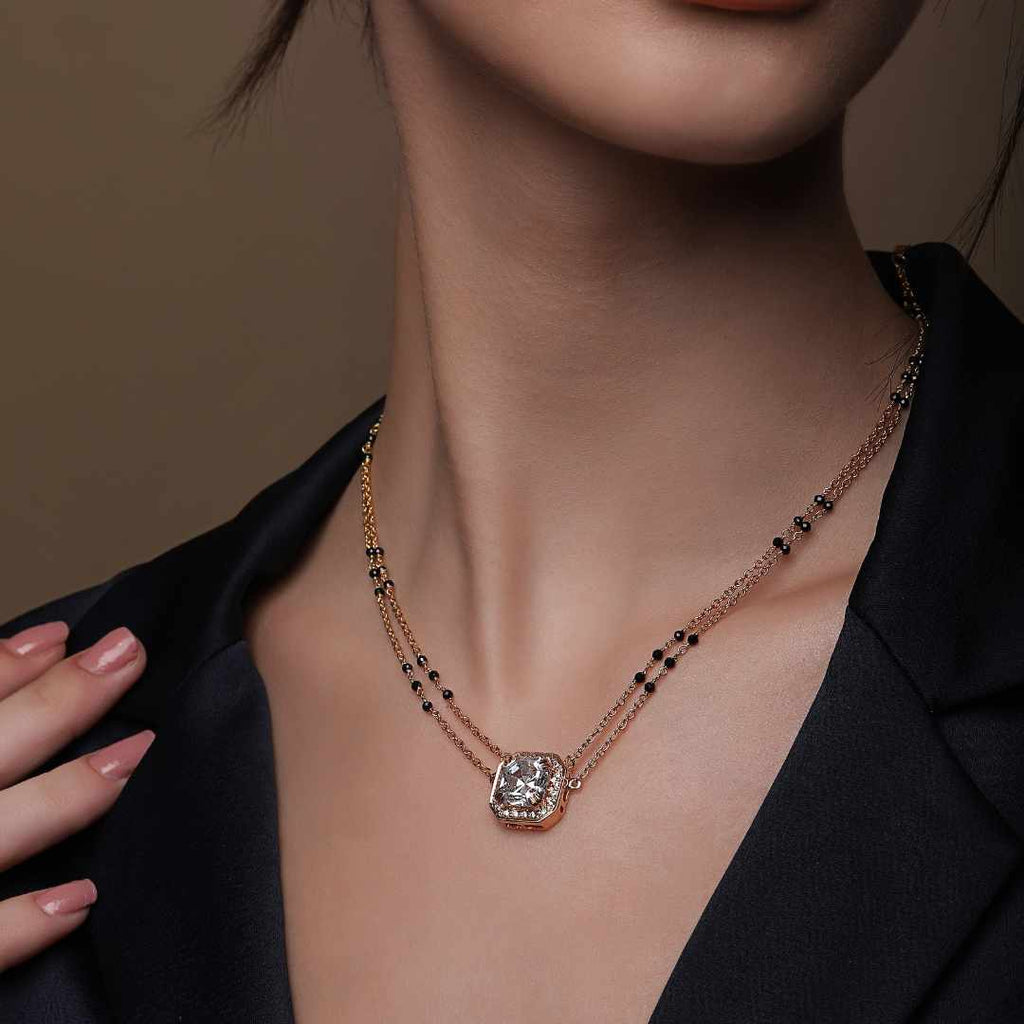 Blaze Asscher Cut Mangalsutra