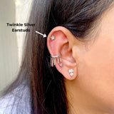 Twinkle Silver Earstuds