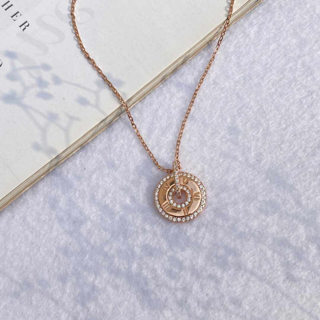 Roman Numerical Silver Pendant