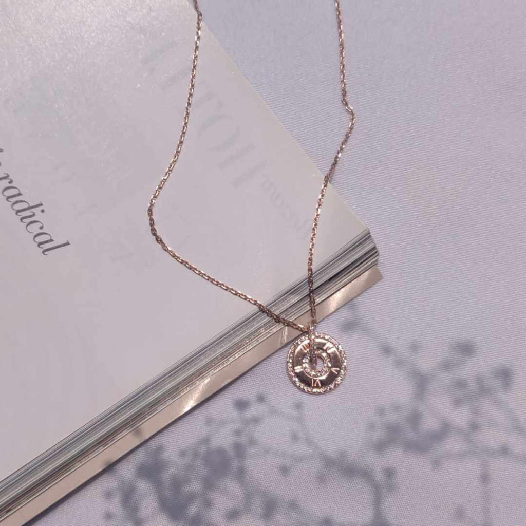 Roman Numerical Silver Pendant