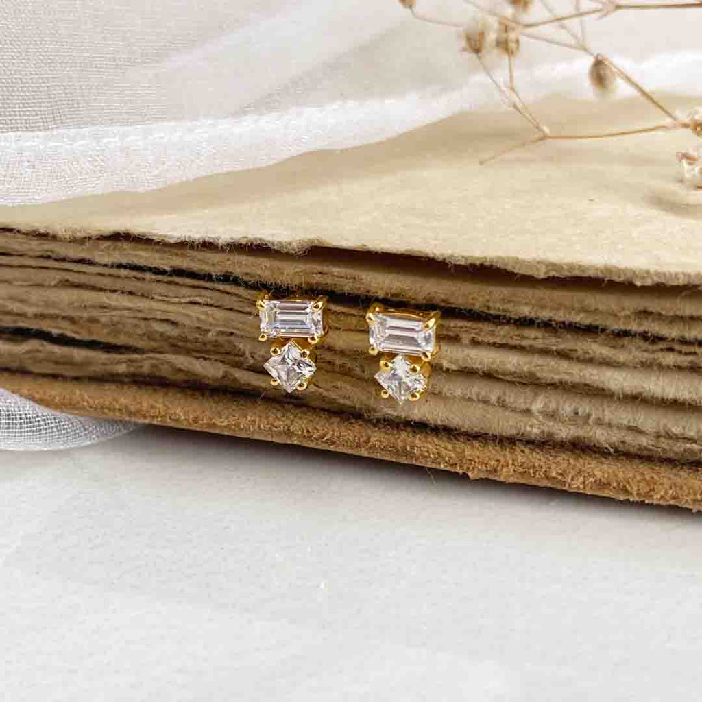 Bitsy Helix Silver Studs