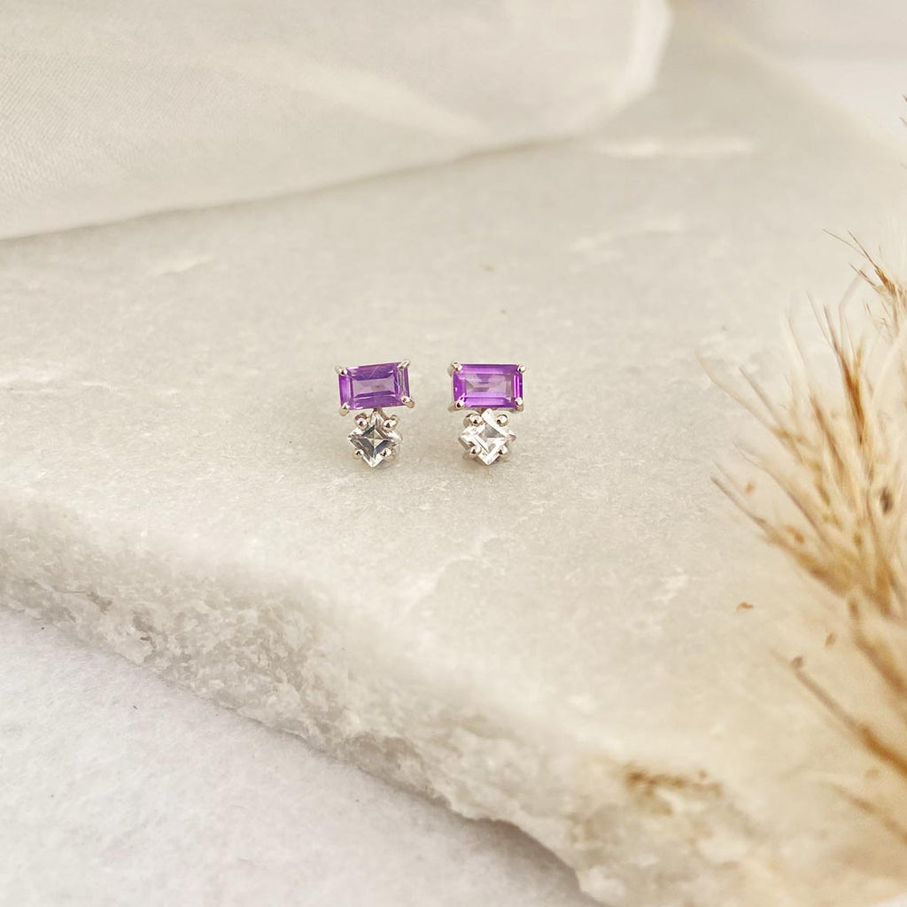 Bitsy Helix Silver Studs
