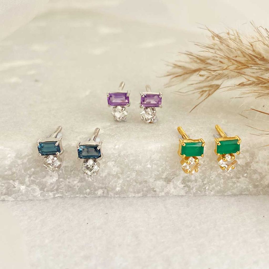 Bitsy Helix Silver Studs