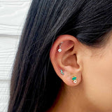 Bitsy Helix Silver Studs