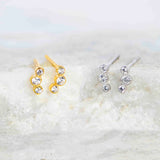 Bubbles Silver Helix Studs
