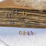 Bubbles Silver Helix Studs
