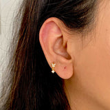 Butterfly Silver Hoops