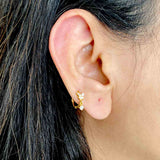Butterfly Silver Hoops