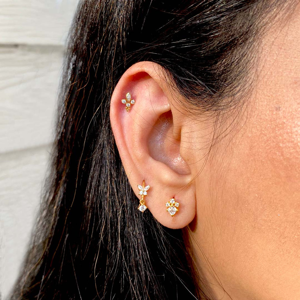 Butterfly Silver Hoops