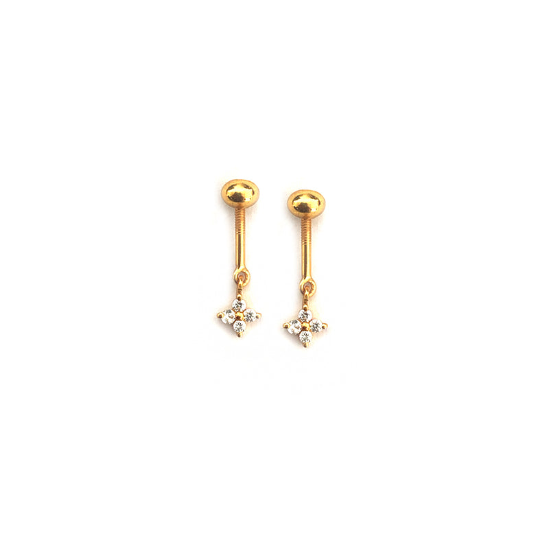 Clover Drop Helix Earrings