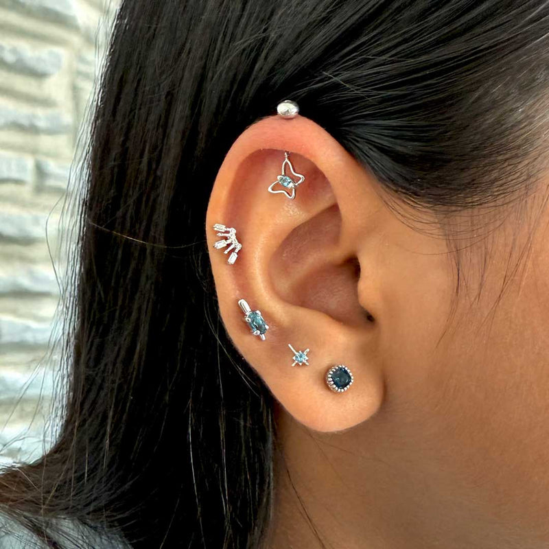 Crown Silver Studs