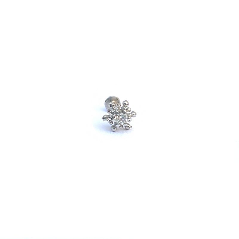 Dandelion Silver Nose Pin