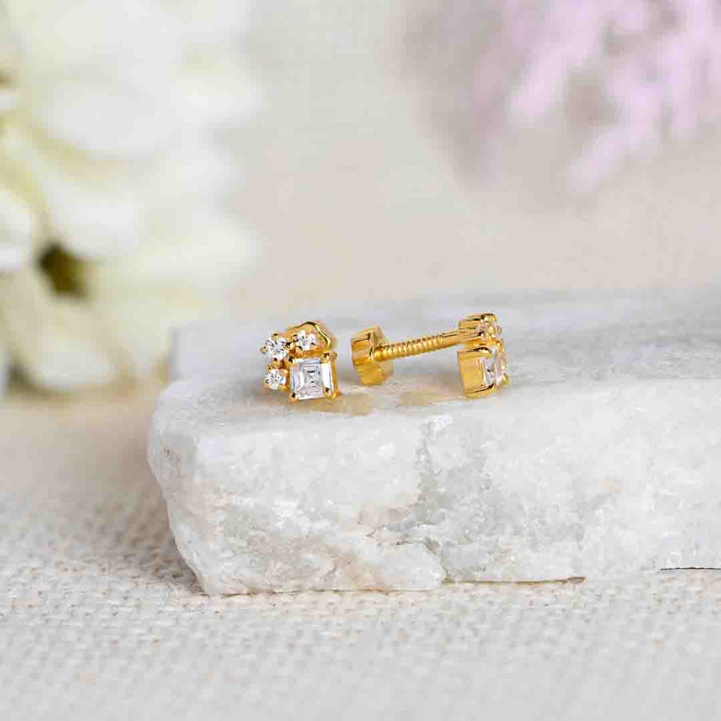 Glinty Silver Earstuds