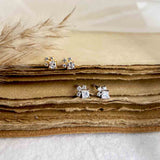 Glinty Silver Earstuds