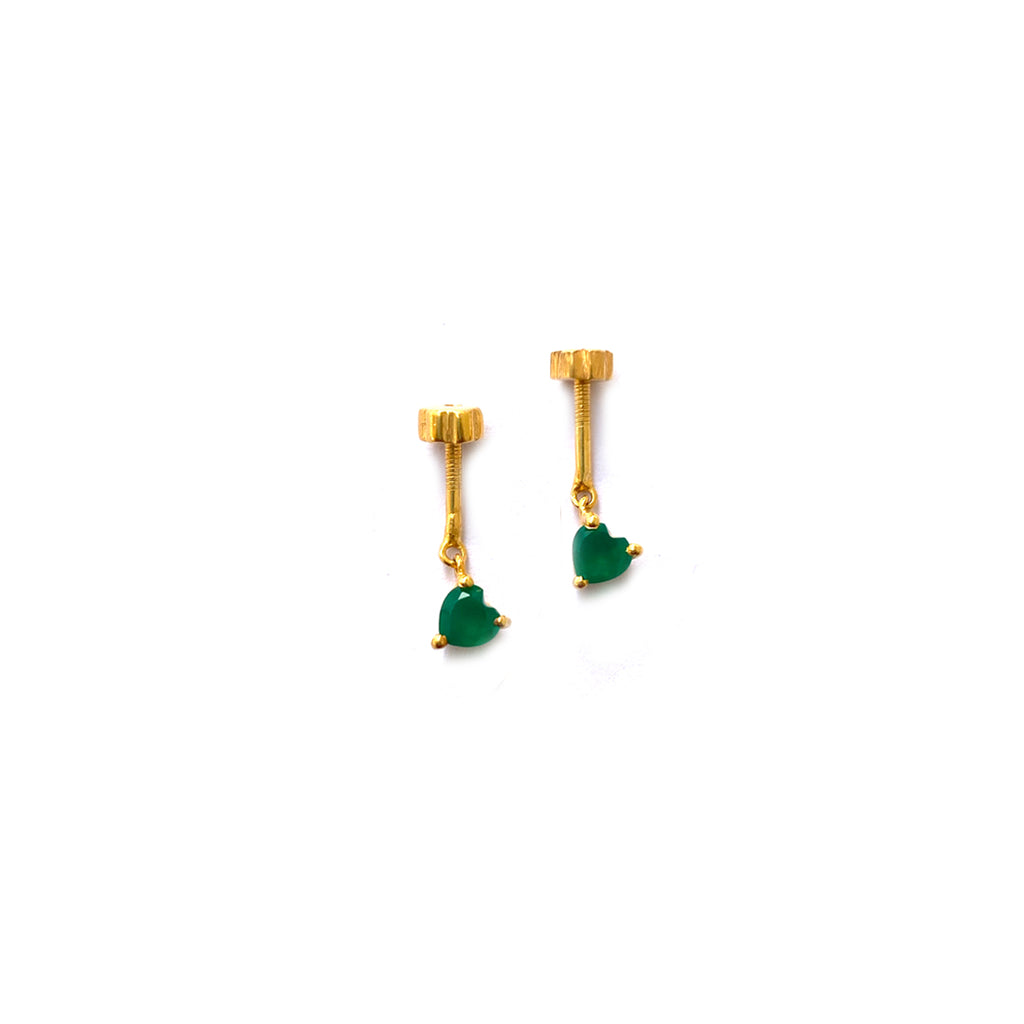 Heart Drop Helix Earrings