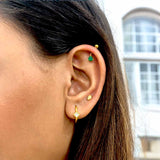 Heart Drop Helix Earrings