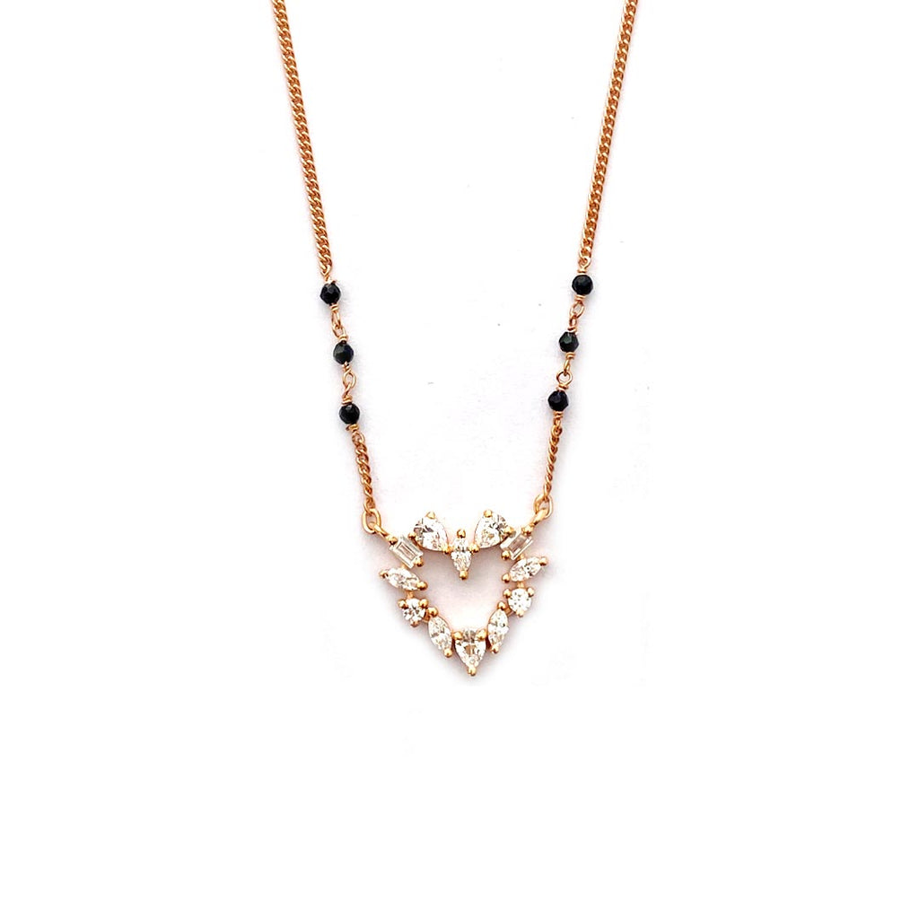 Heart Silver Mangalsutra