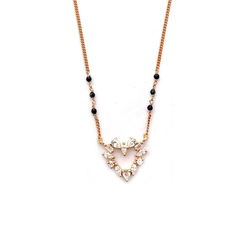 Heart Silver Mangalsutra