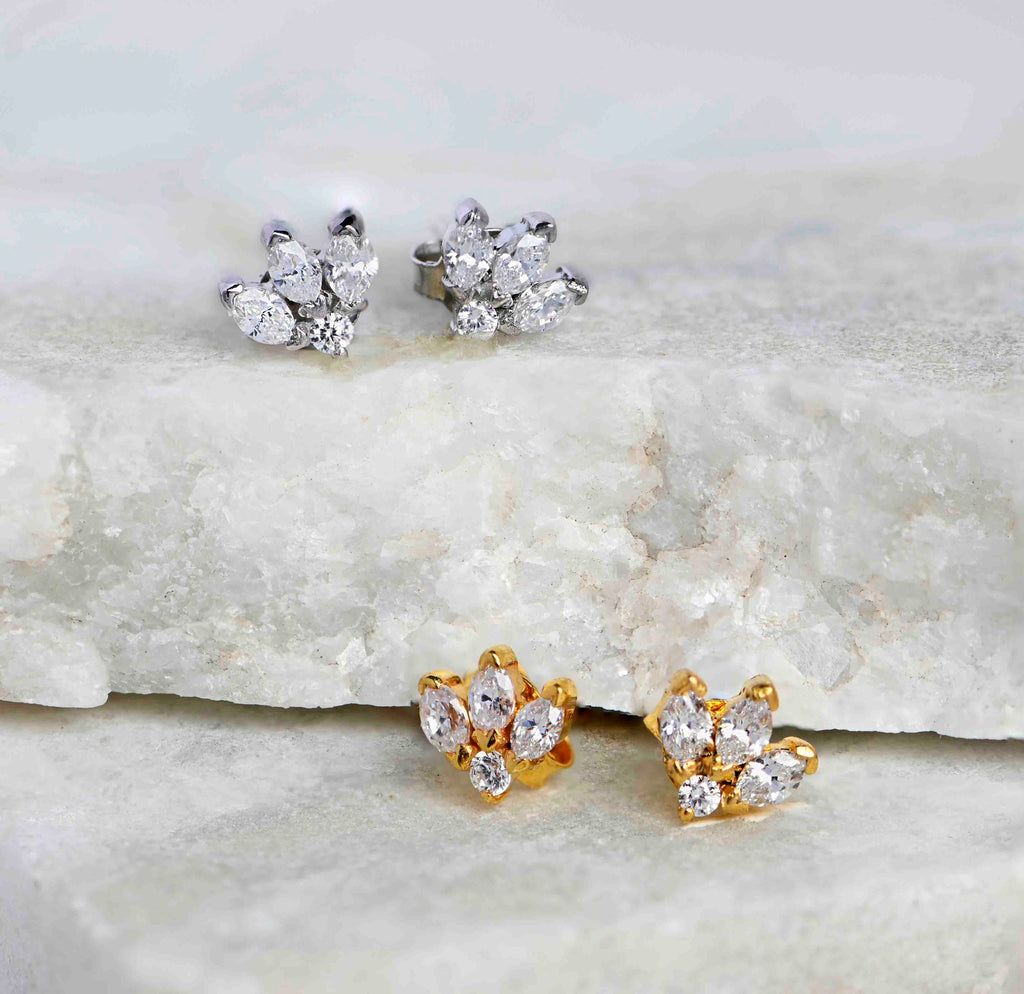Marquise Helix Earstuds