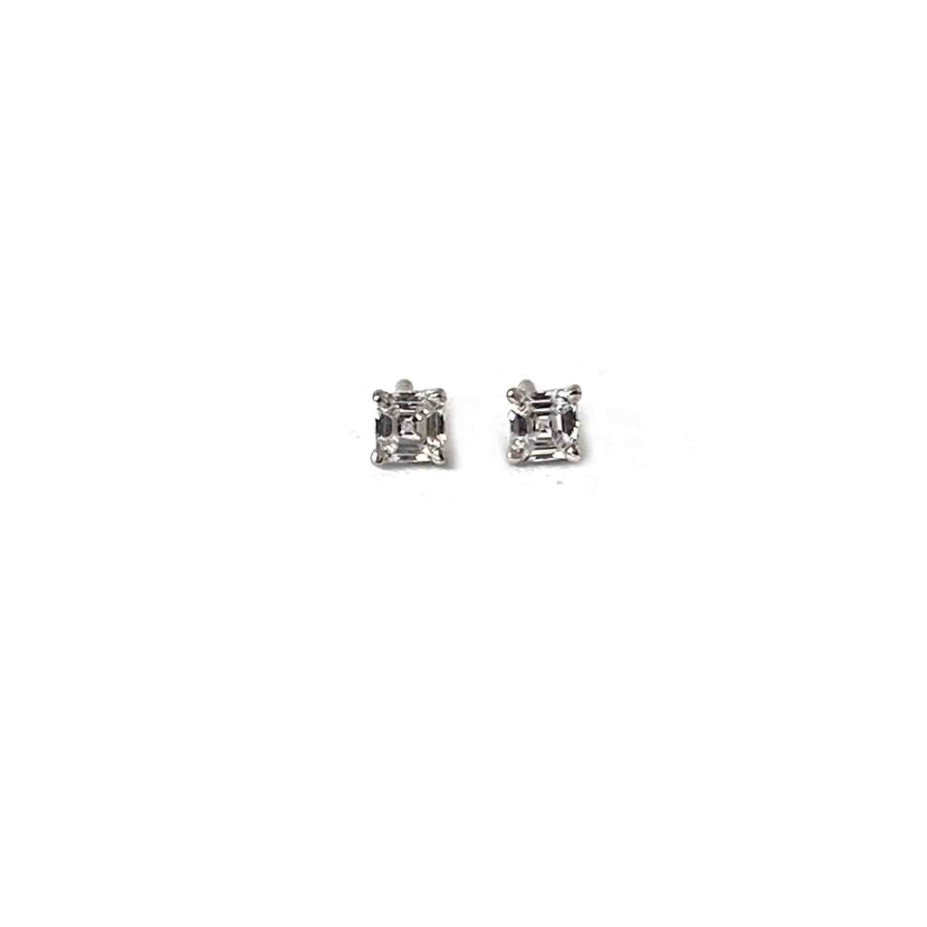 Mini Asscher Cut Studs - Boldiful