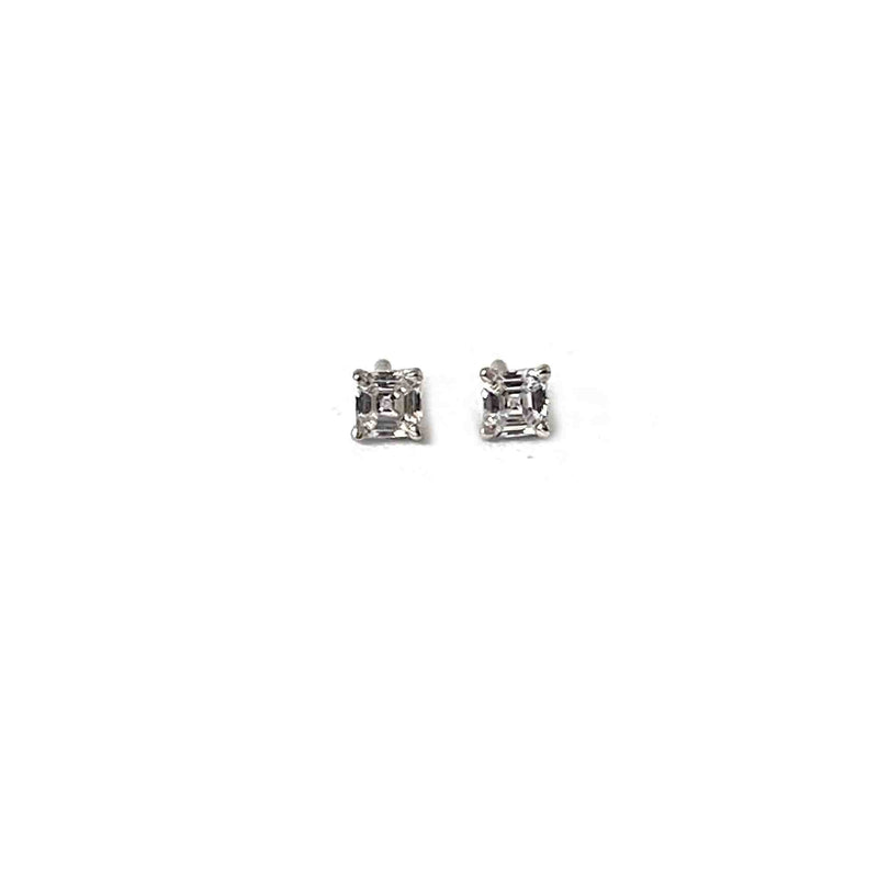 Mini Asscher Cut Studs - Boldiful