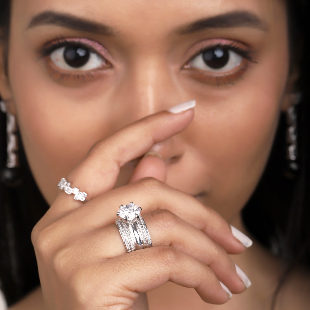 Nifty Sterling Silver Cocktail Ring