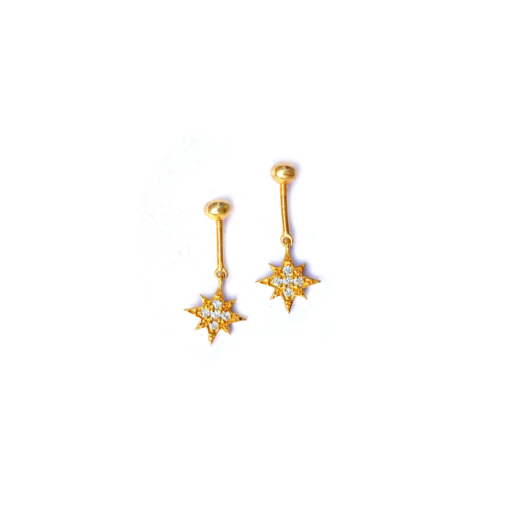 North Star Drop Helix Earrings