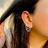Opulent Statement Silver Earrings - Boldiful