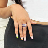Palmy Silver Diamond Band