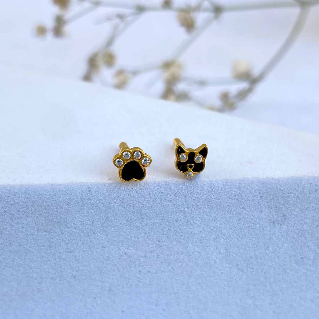 Puppy Silver Earstuds