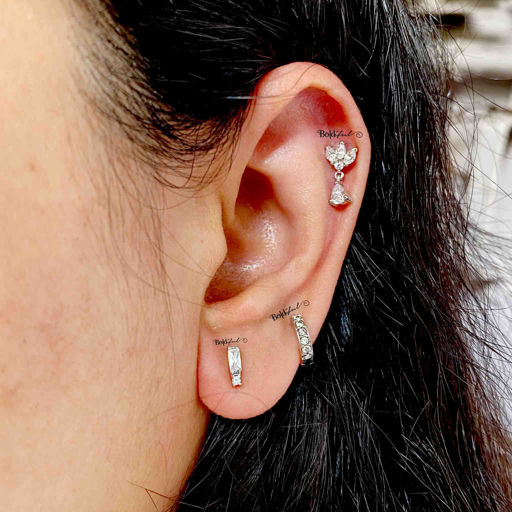 Pear Drop Helix Earstuds