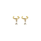 Pear Drop Silver Ear cuffs