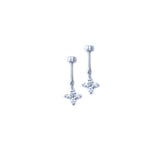 Quad Petal Drop Helix Earrings