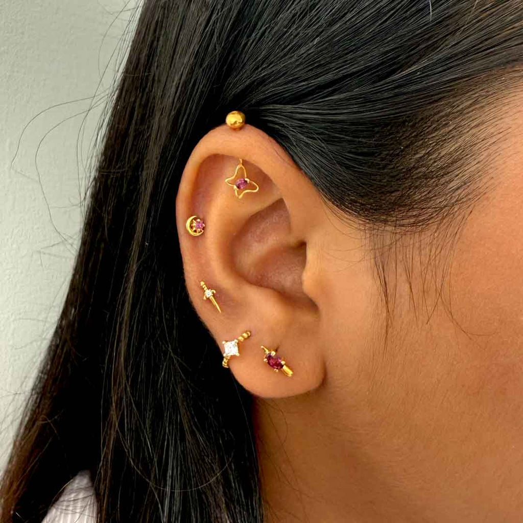 Sword Silver Studs
