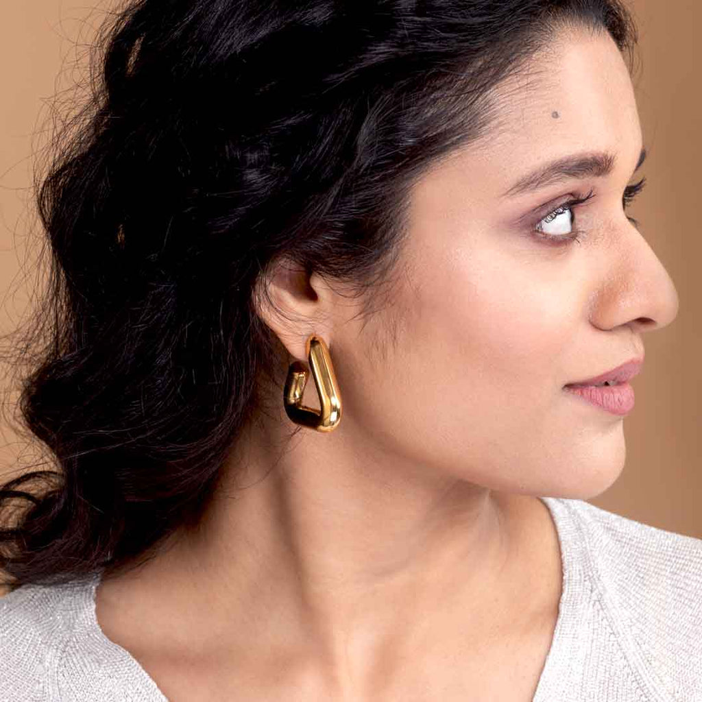 Triangle Hoop Earrings