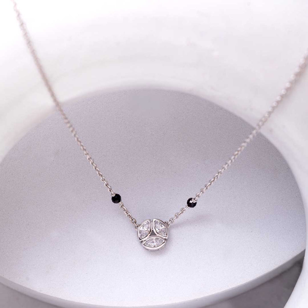 Trio Leaf Silver Mangalsutra