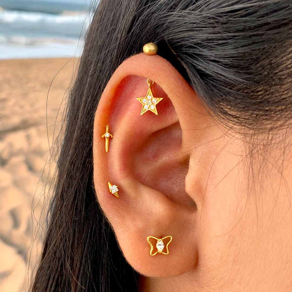 Twinkle Drop Helix Earrings