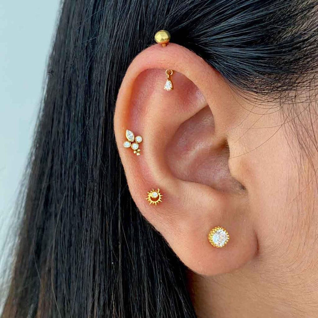 Ziva Silver Studs