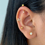 Ziva Silver Studs