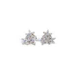 Allure Flower Cluster Silver Studs