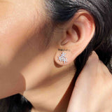 Allure Flower Cluster Silver Studs-Boldiful