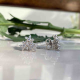 Allure Flower Cluster Silver Studs - Boldiful