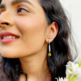 Amber Silver Dangler - Boldiful