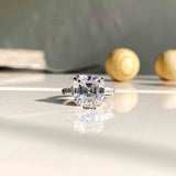 Argent Asscher Cut Silver Ring - Boldiful
