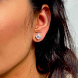 Argent asscher cut silver Earstuds - Boldiful
