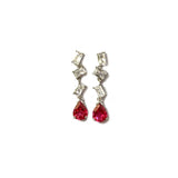 Asymetrique Pink Drop Earrings
