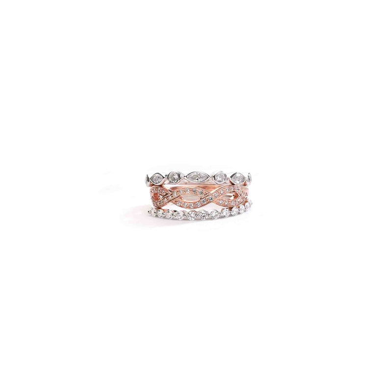 Avid Stackable Silver Bands- Boldiful